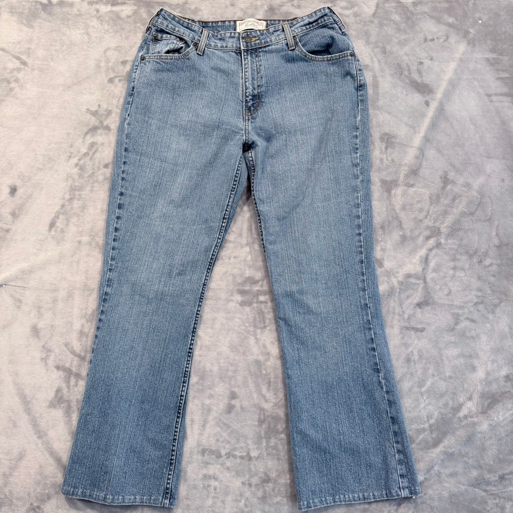 Levi's Signature Women Jeans Stretch Low Rise Bootcut Denim Blue Size 16M Alterd